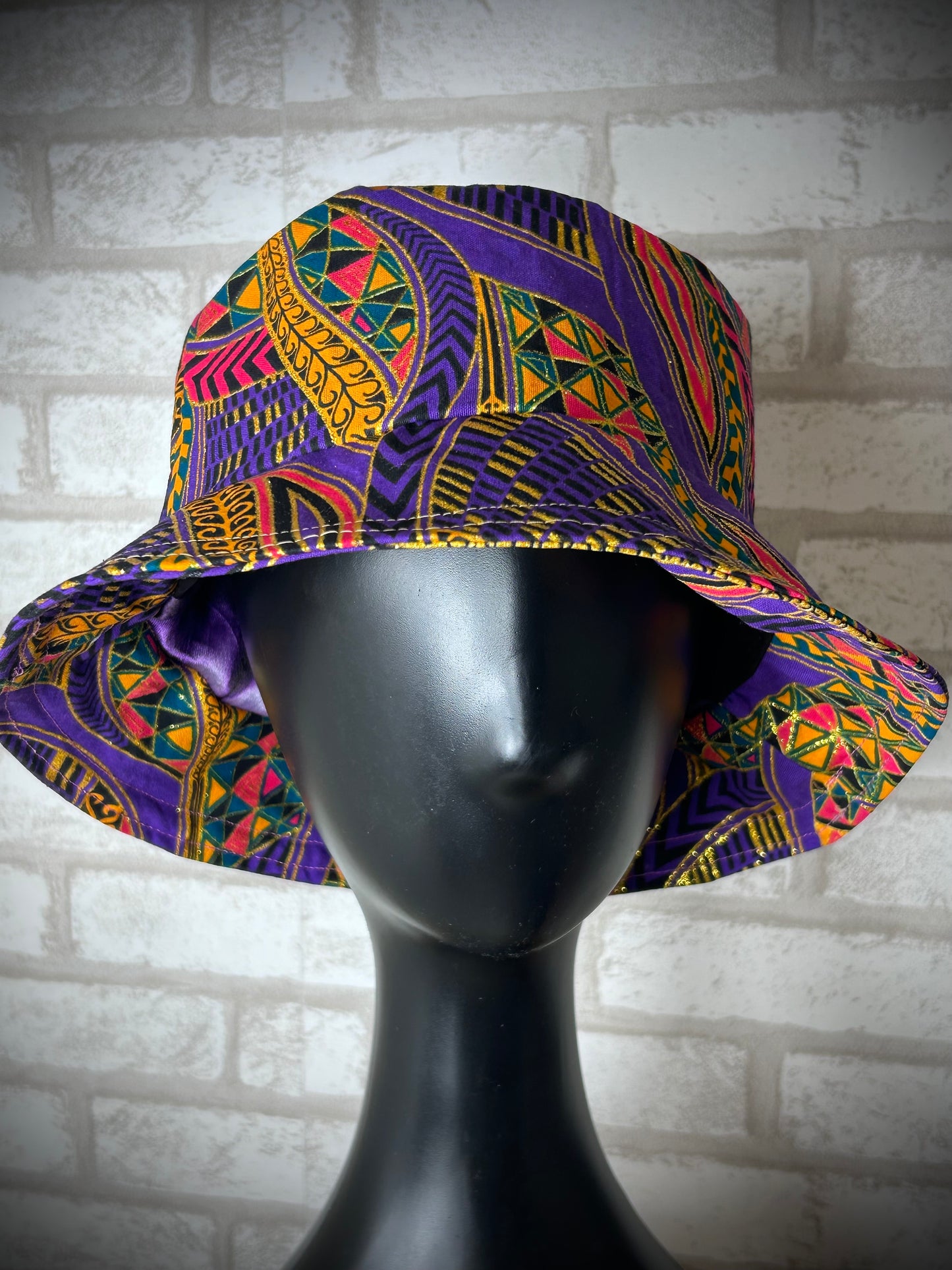 Metallic Ankara Bucket