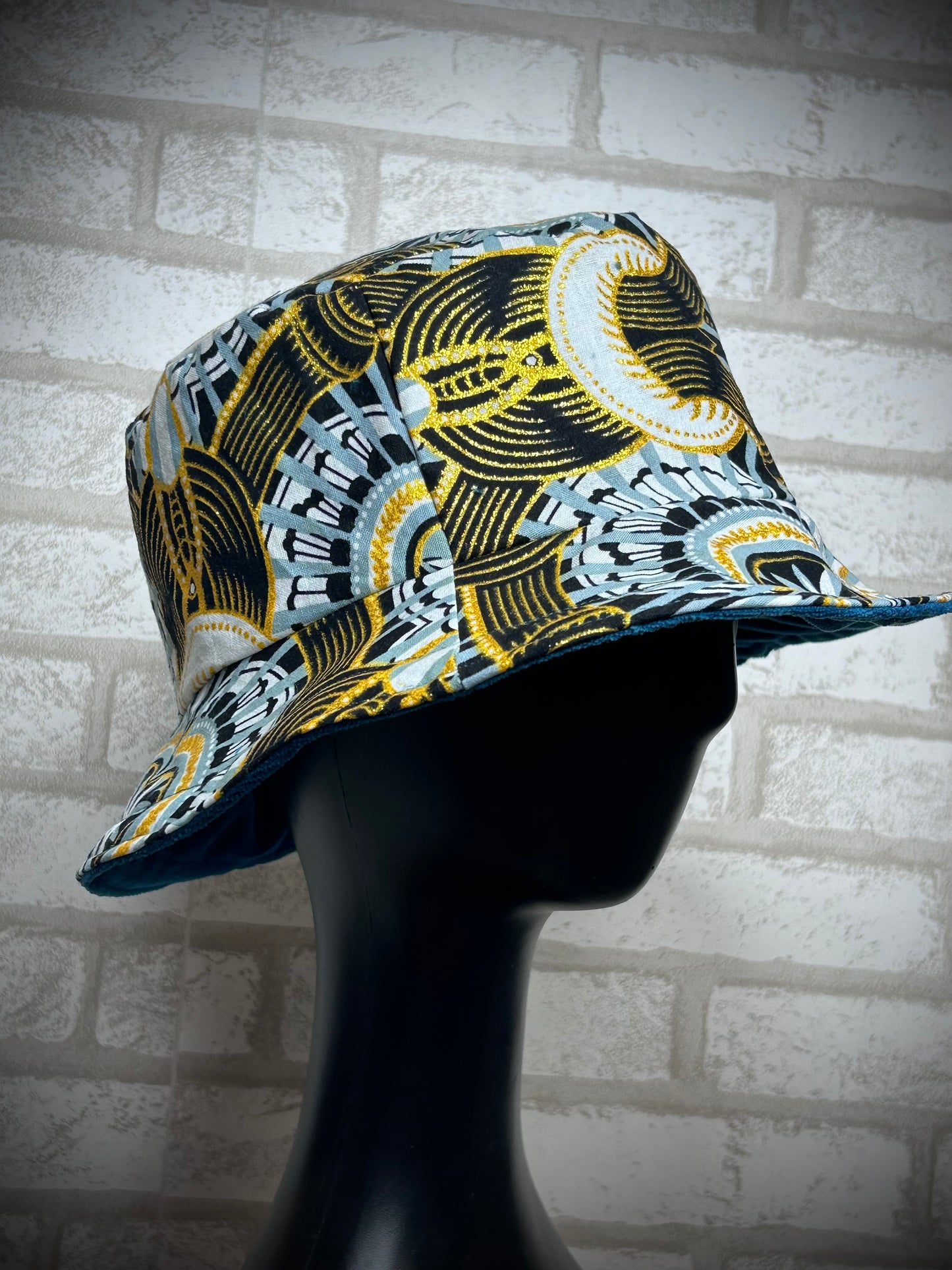 Metallic Ankara Bucket