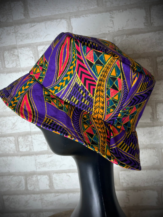 Metallic Ankara Bucket